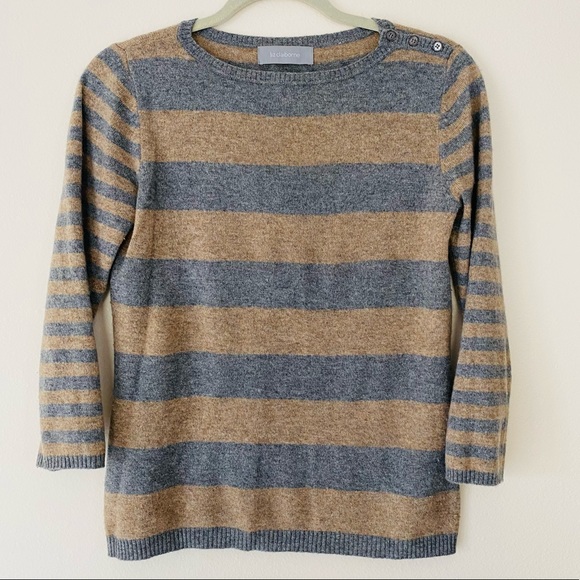 Liz Claiborne cashmere blend striped pullover sweater - Picture 4 of 6